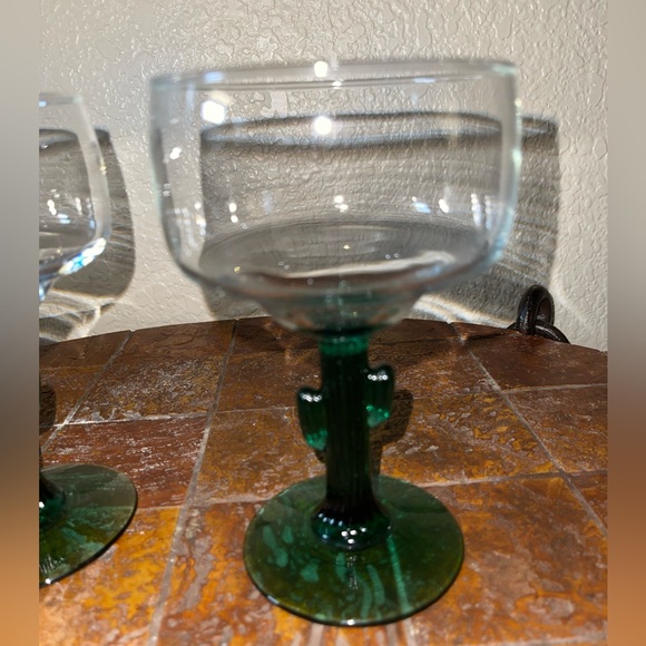 Set of 2 Vintage Cactus Margarita Glasses - Picture 2 of 15